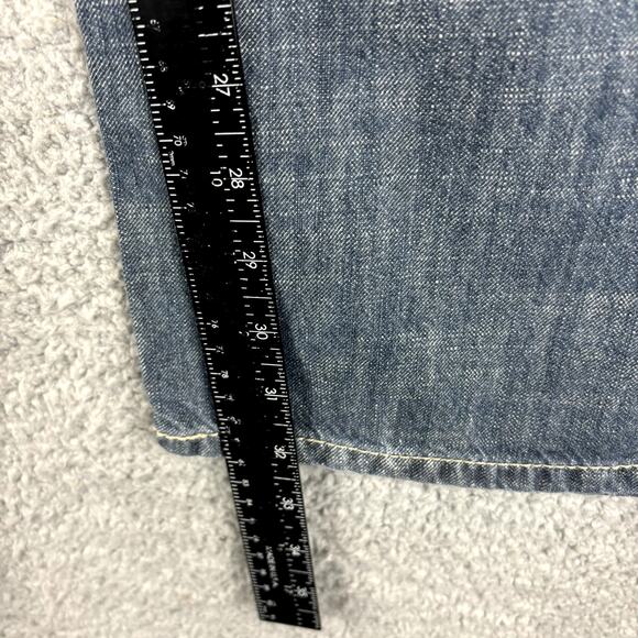 Levis 569 Mens Jeans 36x34 Loose Baggy Straight Blue Denim Cotton (meas 38x32) - Picture 8 of 10